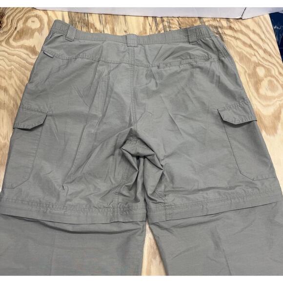 Columbia Pants Mens 36x32 Beige Hiking Convertible Zip Off Outdoor Ripstop - Picture 7 of 10